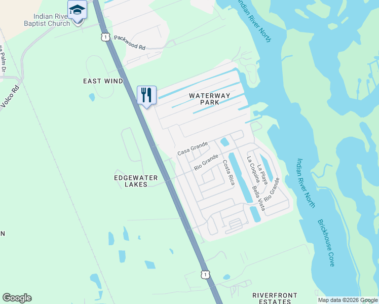 map of restaurants, bars, coffee shops, grocery stores, and more near 365-373 Los Indios in Edgewater