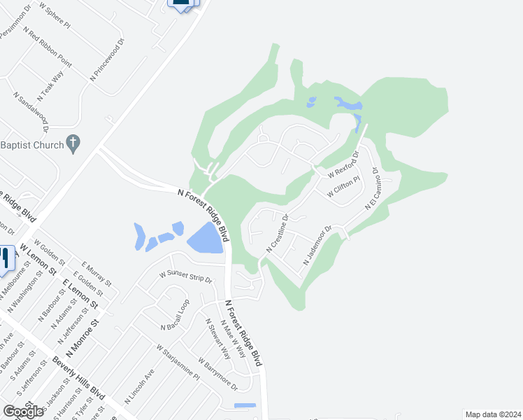 map of restaurants, bars, coffee shops, grocery stores, and more near 505 West Hillwood Path in Beverly Hills