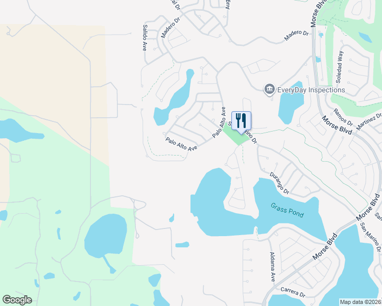 map of restaurants, bars, coffee shops, grocery stores, and more near 1998 Palo Alto Avenue in The Villages