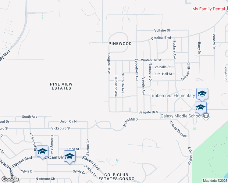 map of restaurants, bars, coffee shops, grocery stores, and more near 2502 Delbarton Avenue in Deltona