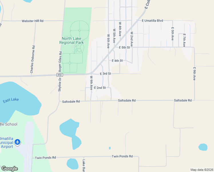 map of restaurants, bars, coffee shops, grocery stores, and more near 40125 West 6th Avenue in Umatilla