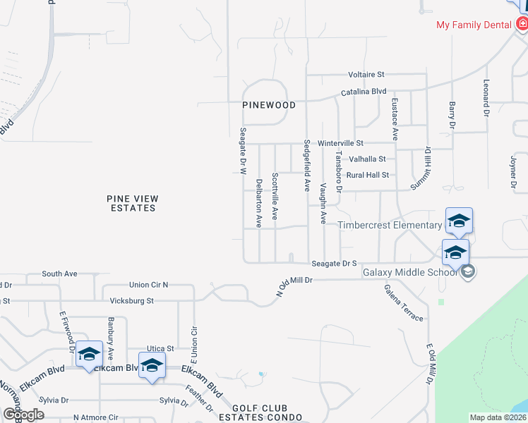 map of restaurants, bars, coffee shops, grocery stores, and more near 2502 Delbarton Avenue in Deltona