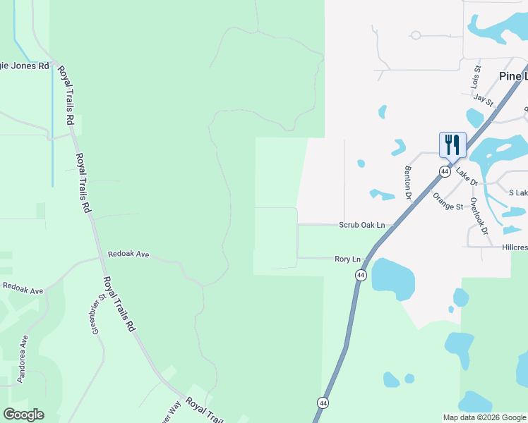 map of restaurants, bars, coffee shops, grocery stores, and more near 30746 Steward Road in Eustis