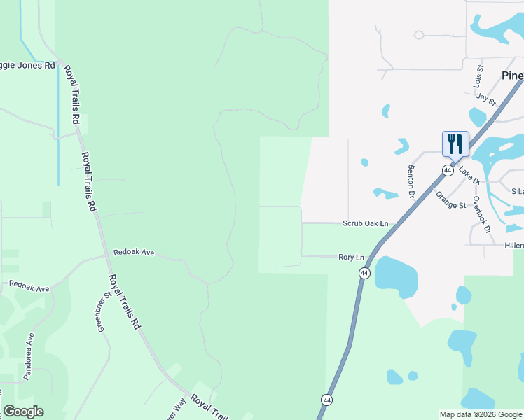 map of restaurants, bars, coffee shops, grocery stores, and more near 30746 Steward Road in Eustis