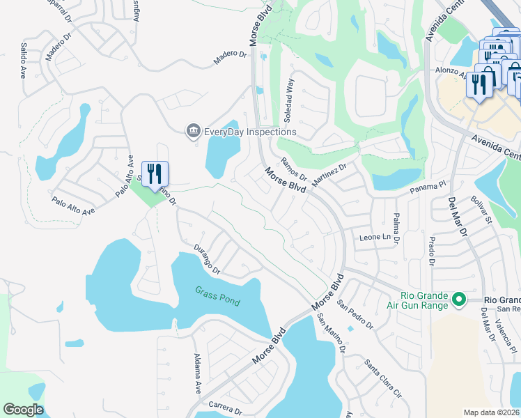 map of restaurants, bars, coffee shops, grocery stores, and more near 806 Camino Del Rey Drive in Lady Lake
