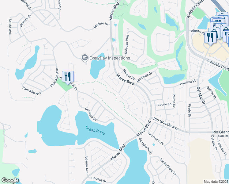 map of restaurants, bars, coffee shops, grocery stores, and more near 806 Camino Del Rey Drive in Lady Lake