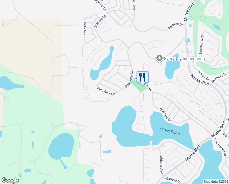 map of restaurants, bars, coffee shops, grocery stores, and more near 1998 Palo Alto Avenue in The Villages