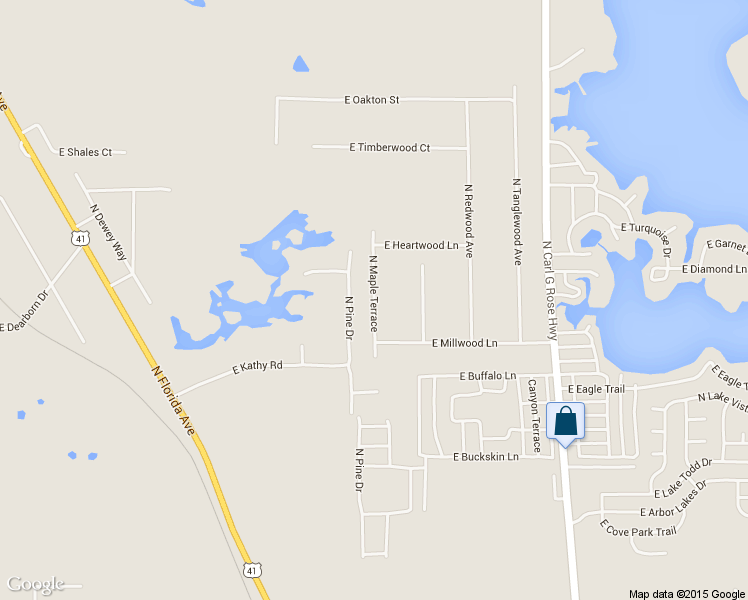 map of restaurants, bars, coffee shops, grocery stores, and more near 4875 North Maple Terrace in Hernando