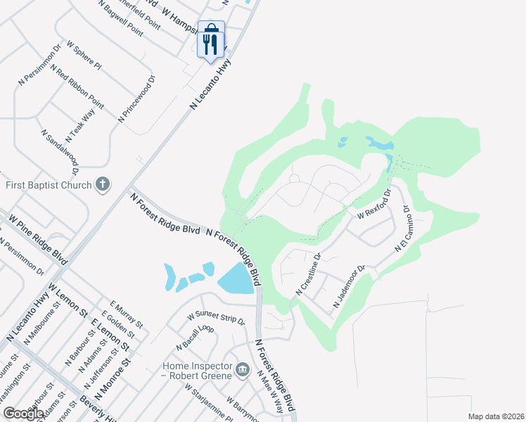 map of restaurants, bars, coffee shops, grocery stores, and more near 662 West Fairways View Drive in Beverly Hills