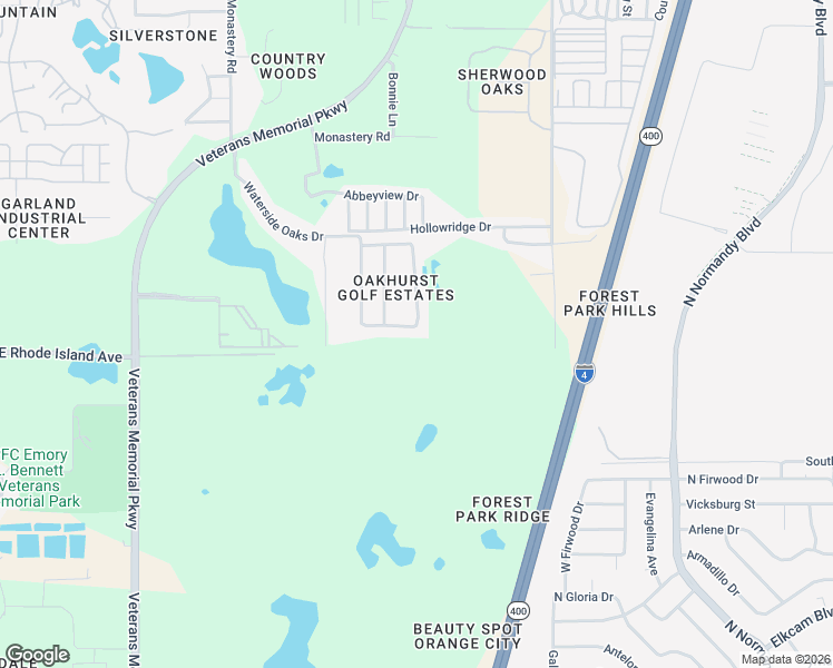 map of restaurants, bars, coffee shops, grocery stores, and more near 1970 Golf Oak Drive in Orange City