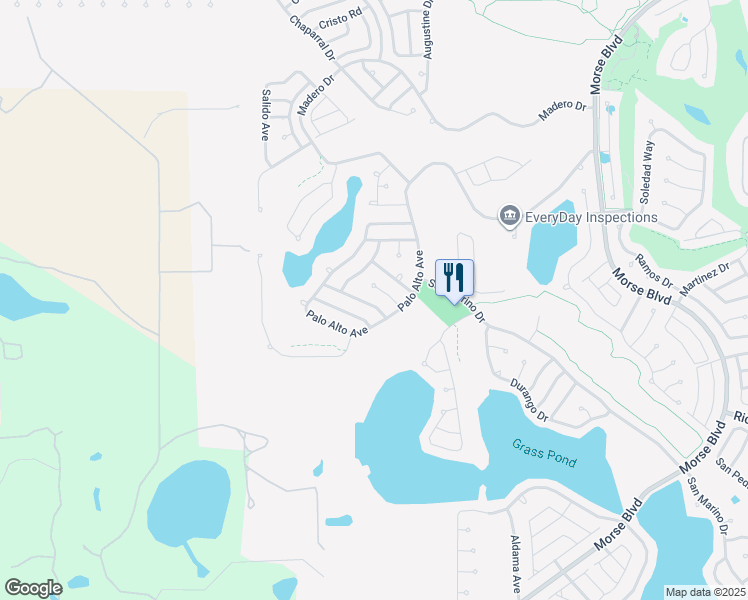 map of restaurants, bars, coffee shops, grocery stores, and more near 1906 Antonia Place in The Villages