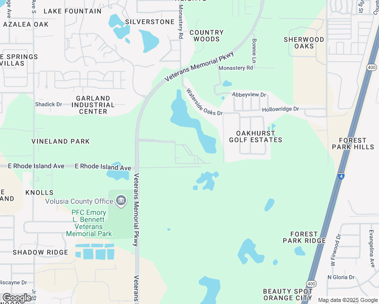 map of restaurants, bars, coffee shops, grocery stores, and more near 1563 Brendon Palm Court in Orange City