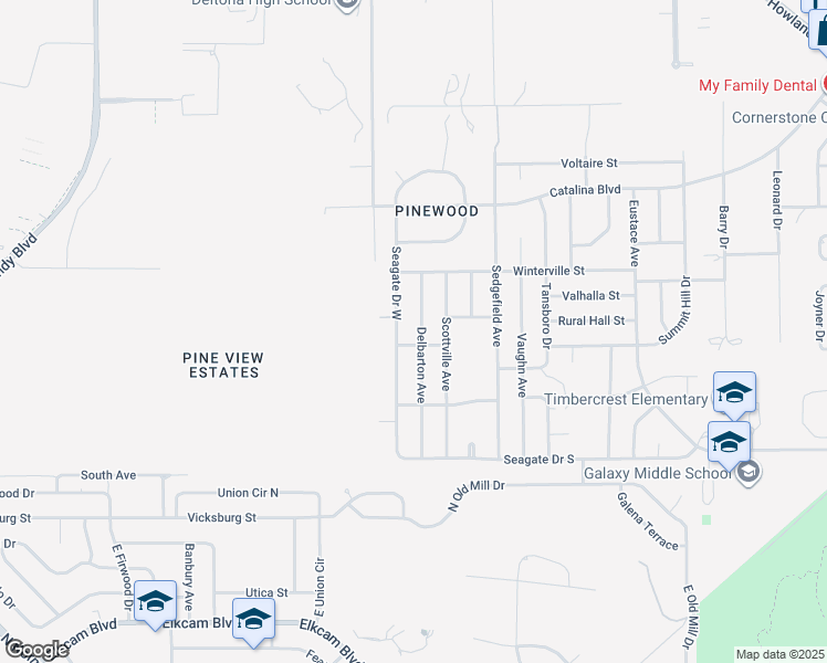 map of restaurants, bars, coffee shops, grocery stores, and more near 2552 Delbarton Avenue in Deltona