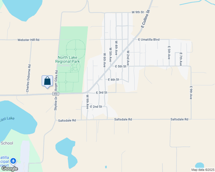 map of restaurants, bars, coffee shops, grocery stores, and more near 40312 West 6th Avenue in Umatilla