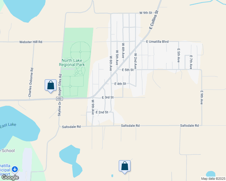 map of restaurants, bars, coffee shops, grocery stores, and more near 40312 West 6th Avenue in Umatilla