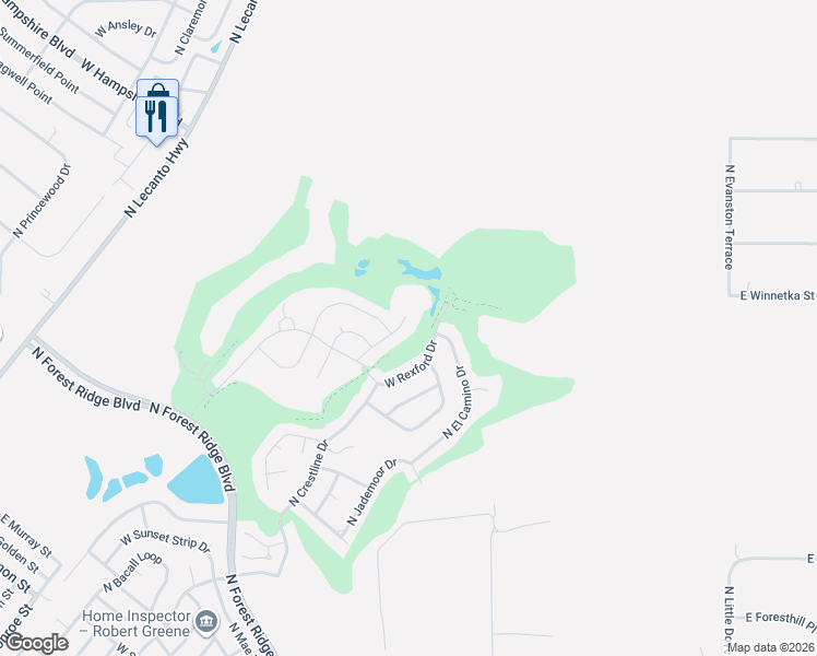 map of restaurants, bars, coffee shops, grocery stores, and more near 5048 North Triple Eagle Path in Beverly Hills