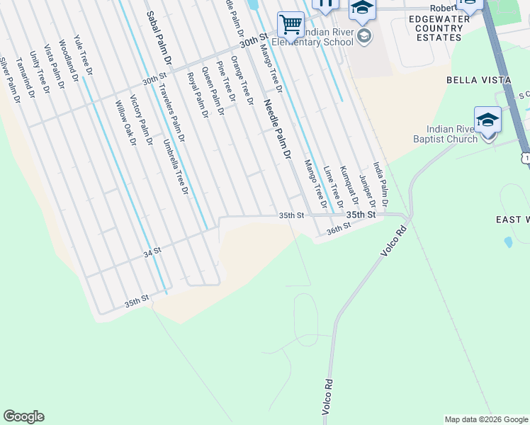 map of restaurants, bars, coffee shops, grocery stores, and more near 3404 Pine Tree Drive in Edgewater
