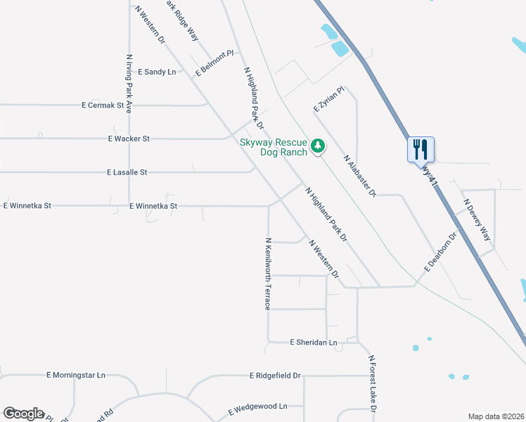 map of restaurants, bars, coffee shops, grocery stores, and more near 1478 E Winnetka St in Hernando
