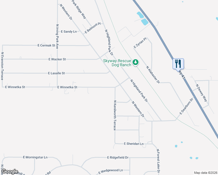 map of restaurants, bars, coffee shops, grocery stores, and more near 1478 East Winnetka Street in Hernando
