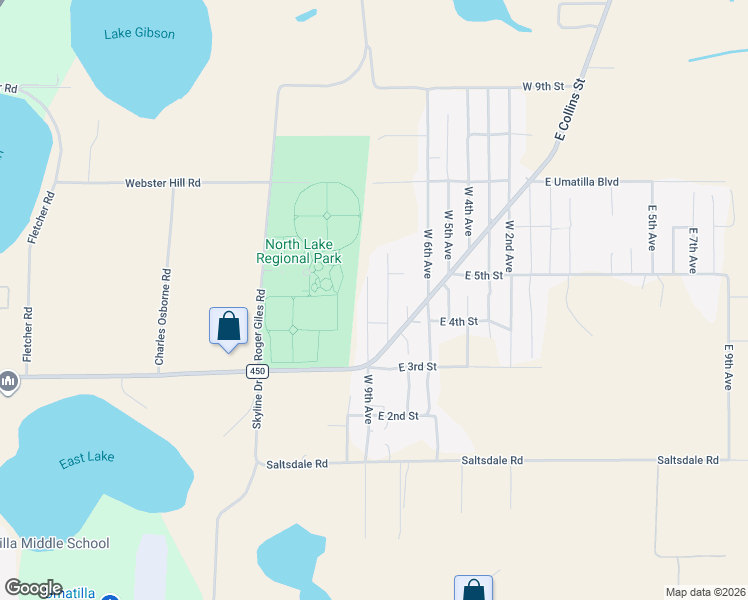 map of restaurants, bars, coffee shops, grocery stores, and more near 40422 West 9th Avenue in Umatilla