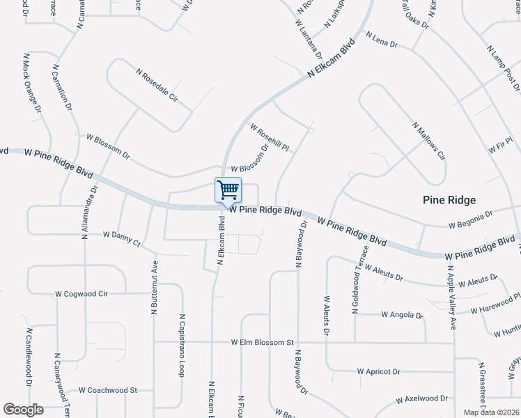 map of restaurants, bars, coffee shops, grocery stores, and more near 3042 West Pine Ridge Boulevard in Beverly Hills