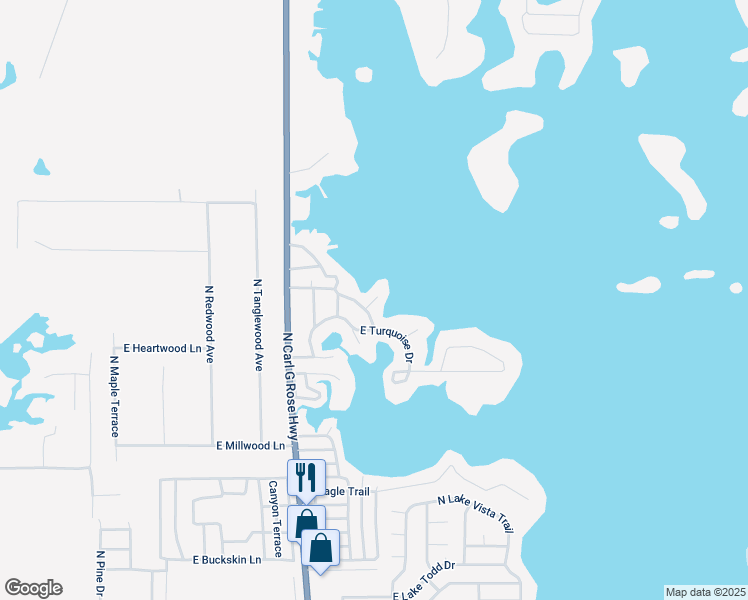 map of restaurants, bars, coffee shops, grocery stores, and more near 5150 North Opal Point in Hernando