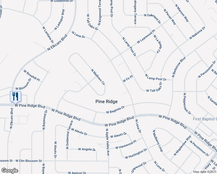 map of restaurants, bars, coffee shops, grocery stores, and more near 5291 N Mallows Cir in Beverly Hills