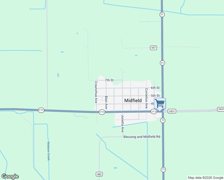 map of restaurants, bars, coffee shops, grocery stores, and more near 212 Blair Avenue in Midfield