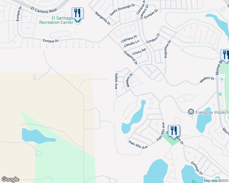 map of restaurants, bars, coffee shops, grocery stores, and more near 1112 Salido Avenue in Lady Lake