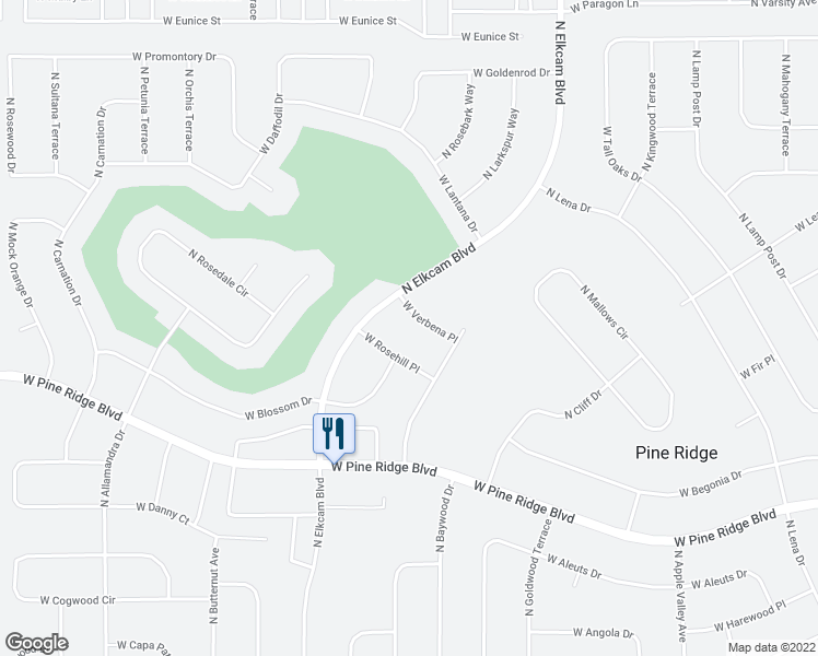 map of restaurants, bars, coffee shops, grocery stores, and more near 2944 West Verbena Place in Beverly Hills