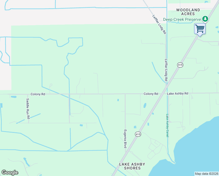 map of restaurants, bars, coffee shops, grocery stores, and more near 4503 Colony Road in New Smyrna Beach