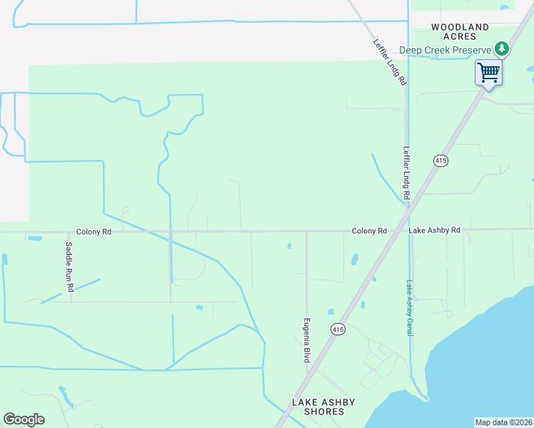 map of restaurants, bars, coffee shops, grocery stores, and more near 4503 Colony Road in New Smyrna Beach