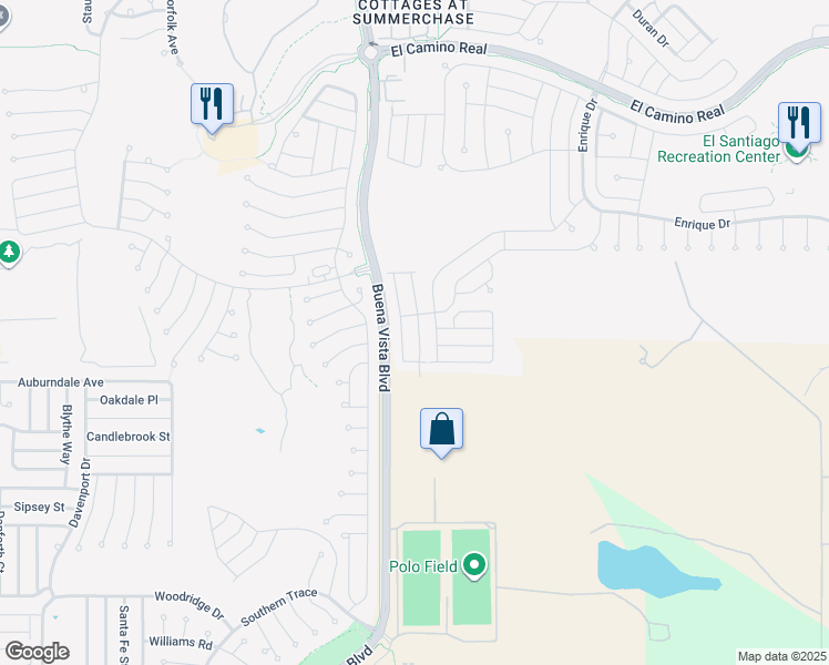 map of restaurants, bars, coffee shops, grocery stores, and more near 1104 San Bernardo Road in The Villages