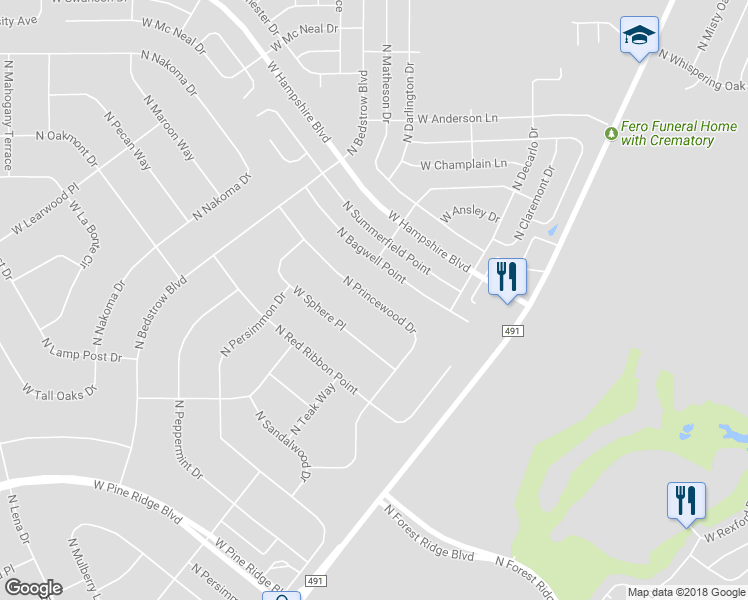map of restaurants, bars, coffee shops, grocery stores, and more near 5485 North Princewood Drive in Beverly Hills