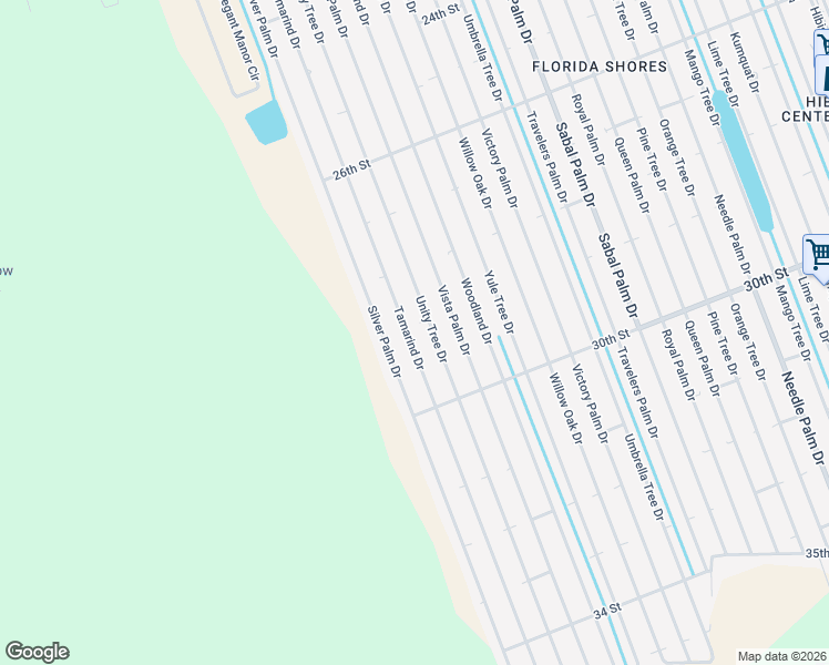 map of restaurants, bars, coffee shops, grocery stores, and more near 2903 Tamarind Drive in Edgewater