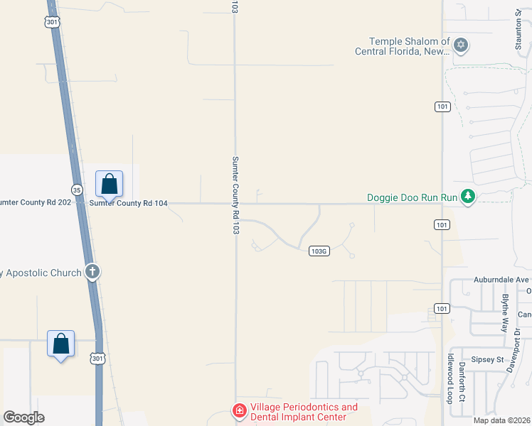map of restaurants, bars, coffee shops, grocery stores, and more near 4564 County Road 103G in Oxford