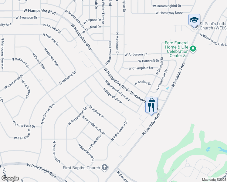 map of restaurants, bars, coffee shops, grocery stores, and more near 5676 North Summerfield Point in Citrus Springs
