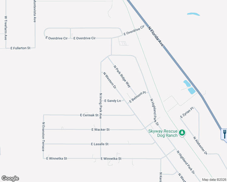 map of restaurants, bars, coffee shops, grocery stores, and more near 5630 North Western Drive in Hernando