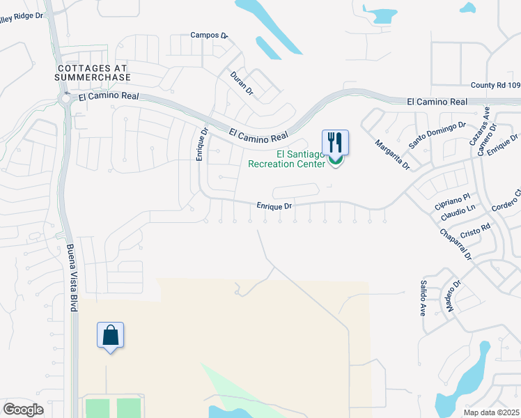 map of restaurants, bars, coffee shops, grocery stores, and more near 1312 Catalani Lane in The Villages