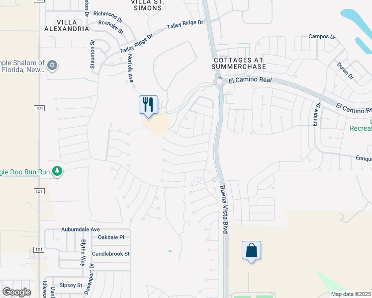 map of restaurants, bars, coffee shops, grocery stores, and more near 3072 Glenwood Place in The Villages
