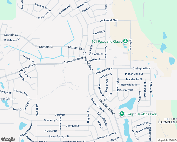 map of restaurants, bars, coffee shops, grocery stores, and more near 2881 Boyd Court in Deltona