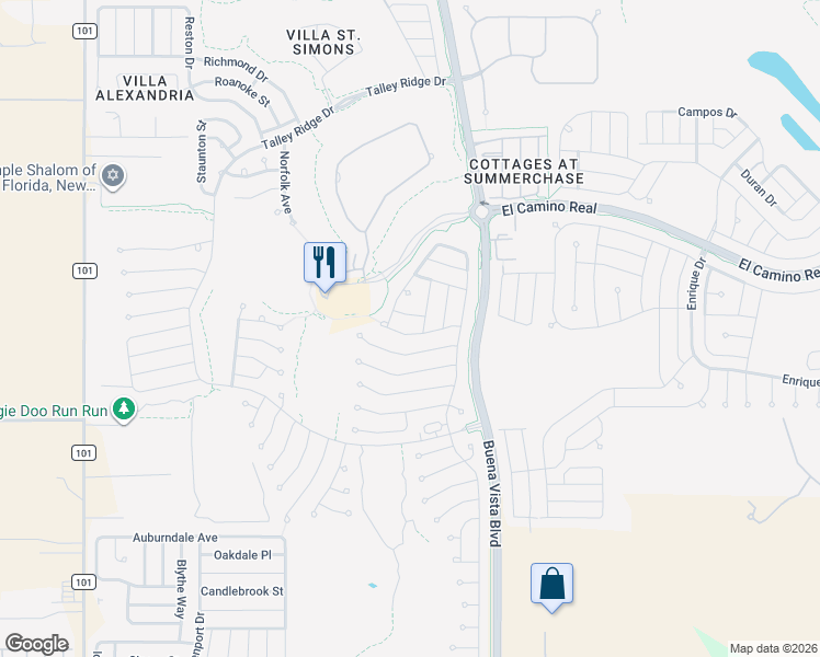 map of restaurants, bars, coffee shops, grocery stores, and more near 3081 Riverdale Road in The Villages