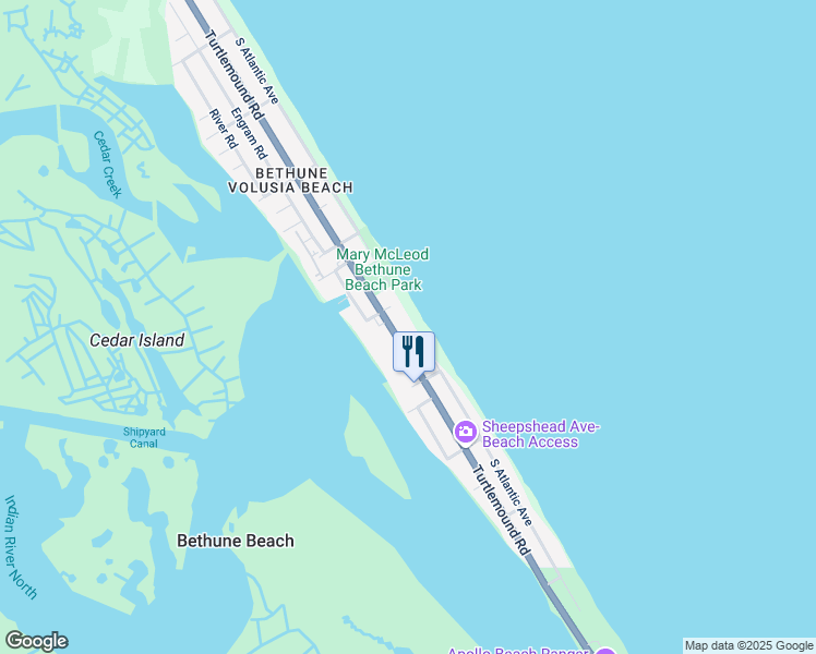 map of restaurants, bars, coffee shops, grocery stores, and more near in Volusia County