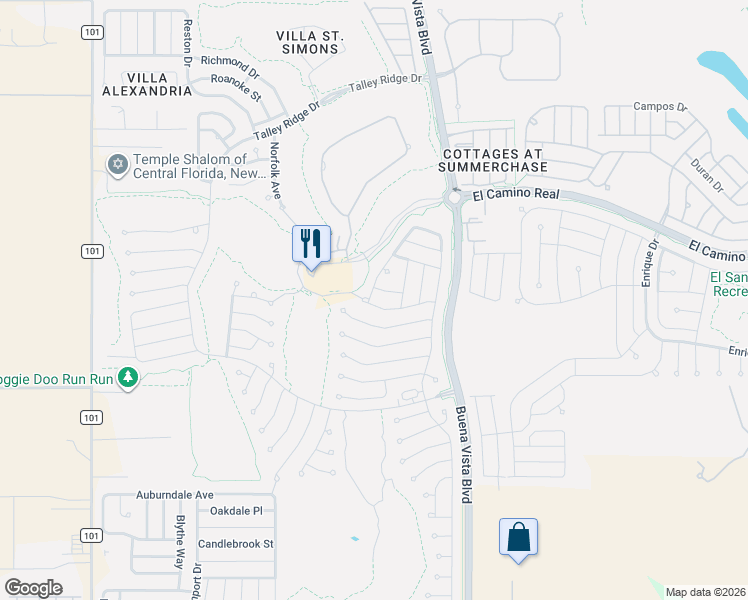 map of restaurants, bars, coffee shops, grocery stores, and more near 3081 Riverdale Road in The Villages