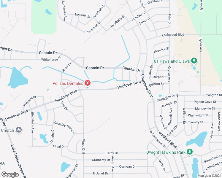 map of restaurants, bars, coffee shops, grocery stores, and more near 2740 Haulover Boulevard in Deltona