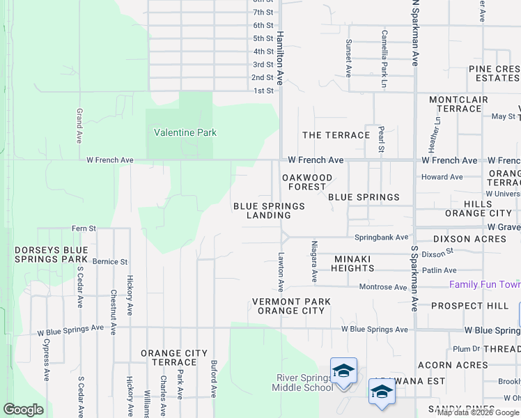 map of restaurants, bars, coffee shops, grocery stores, and more near 1135 Woodchuck Court in Orange City