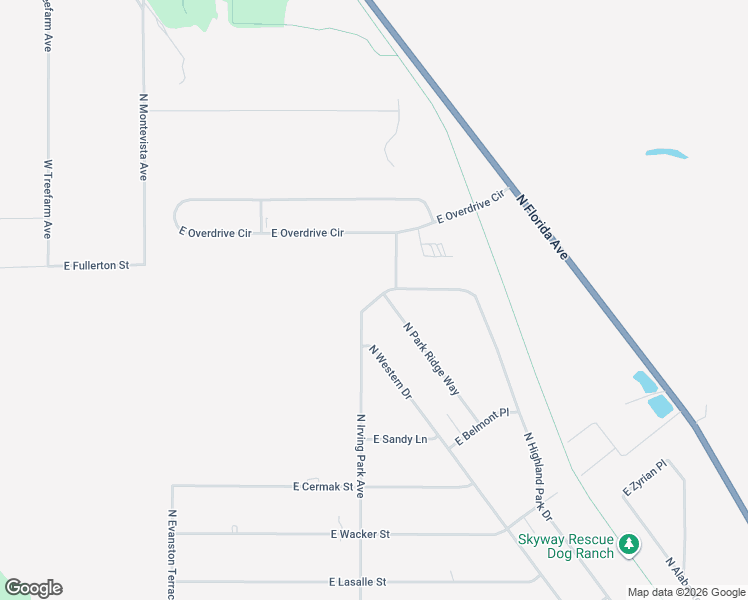 map of restaurants, bars, coffee shops, grocery stores, and more near 5916 North Irving Park Avenue in Hernando