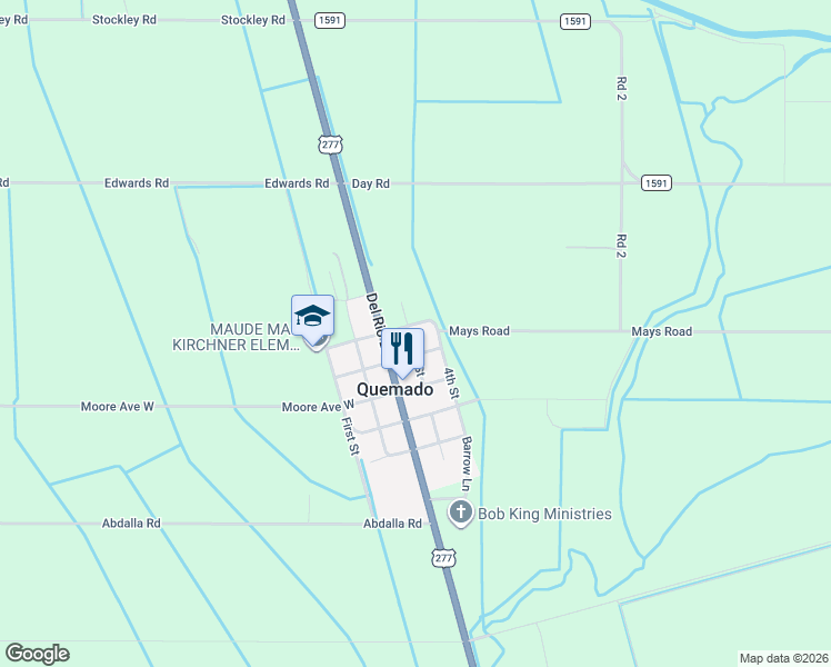 map of restaurants, bars, coffee shops, grocery stores, and more near 568 Third Street in Eagle Pass