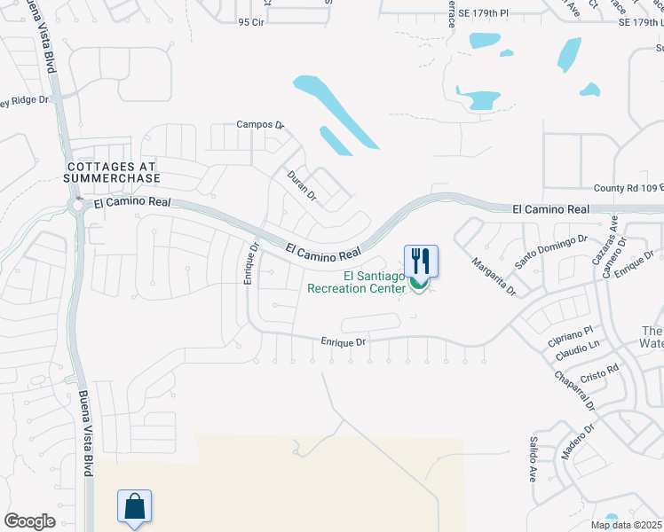 map of restaurants, bars, coffee shops, grocery stores, and more near 2457 Tamarindo Drive in The Villages