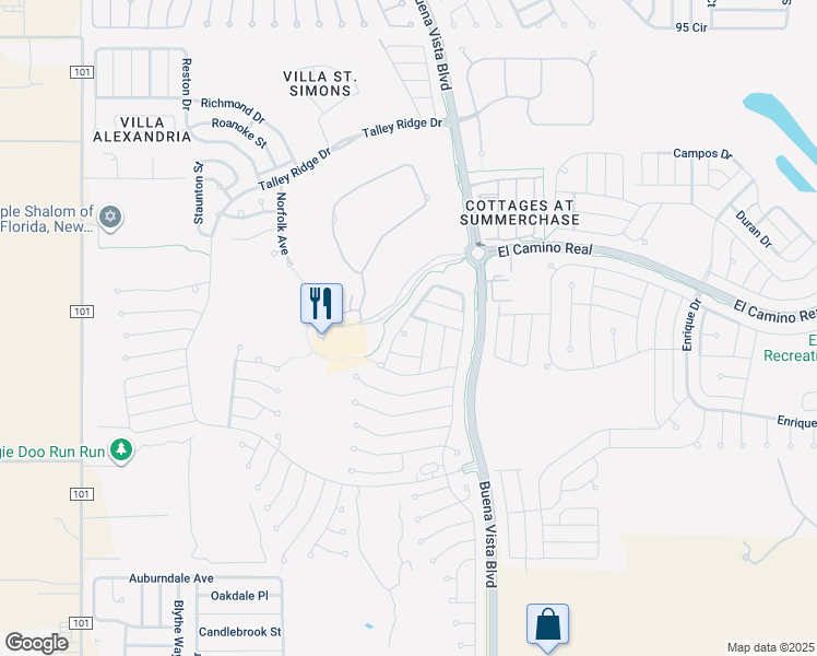 map of restaurants, bars, coffee shops, grocery stores, and more near 1684 Oak Forest Drive in The Villages